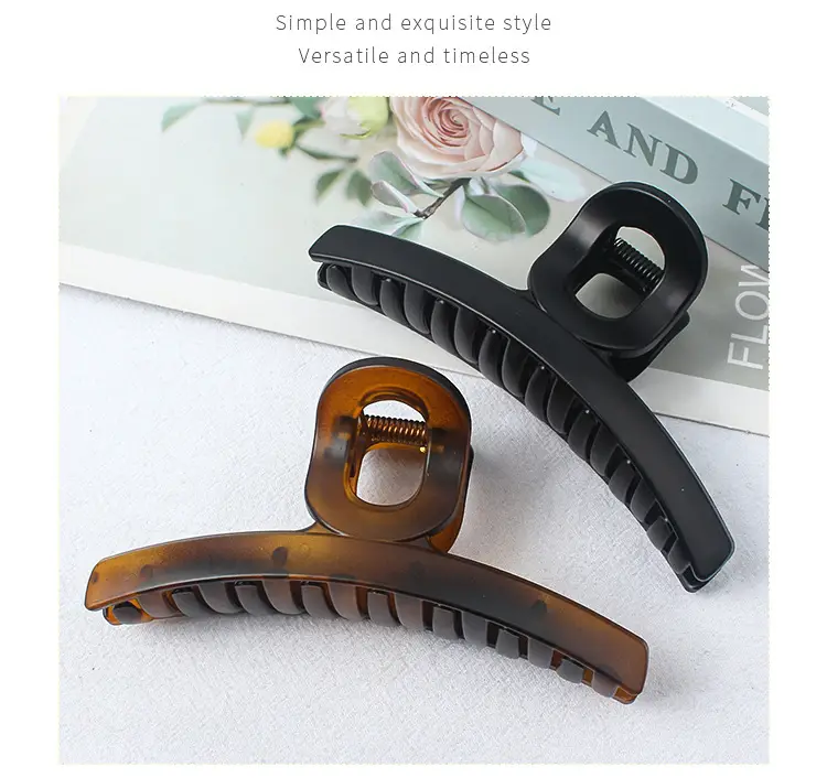 South Korea Large Curved Hair Grip Teeth Shark Clip — feature 5
