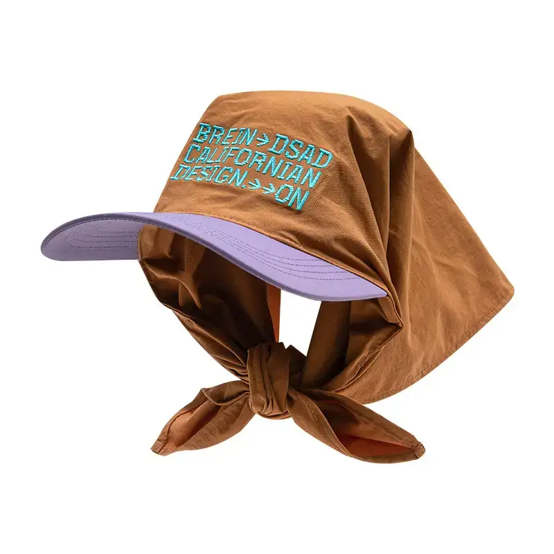 Spring Sunproof Peaked Cap with Embroidered Design