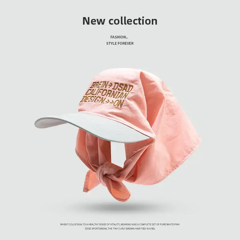 Spring Sunproof Peaked Cap with Embroidered Design