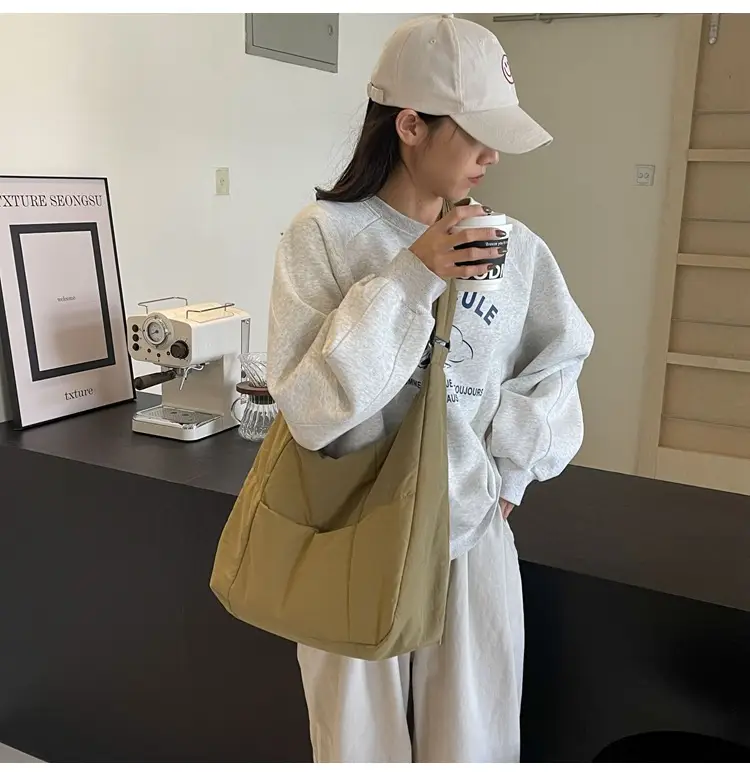 Women Crossbody Bag Olive Green Large Capacity Tote — feature 36