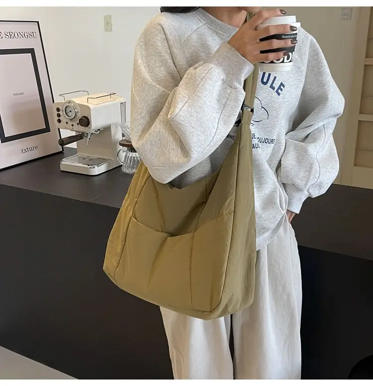 Women Crossbody Bag Olive Green Large Capacity Tote — feature 37