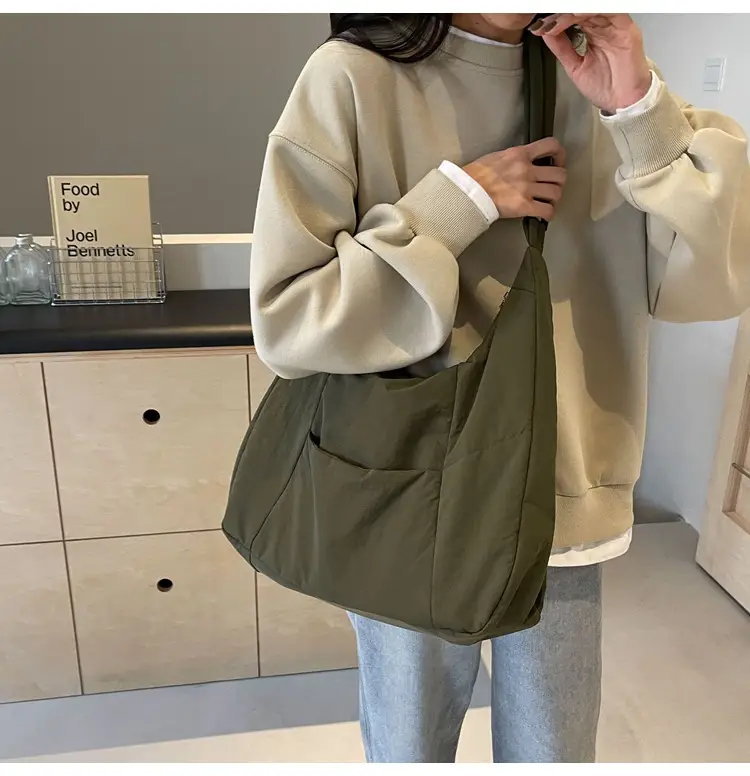 Women Crossbody Bag Olive Green Large Capacity Tote — feature 63