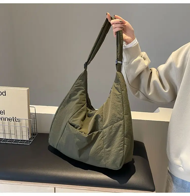 Women Crossbody Bag Olive Green Large Capacity Tote — feature 70
