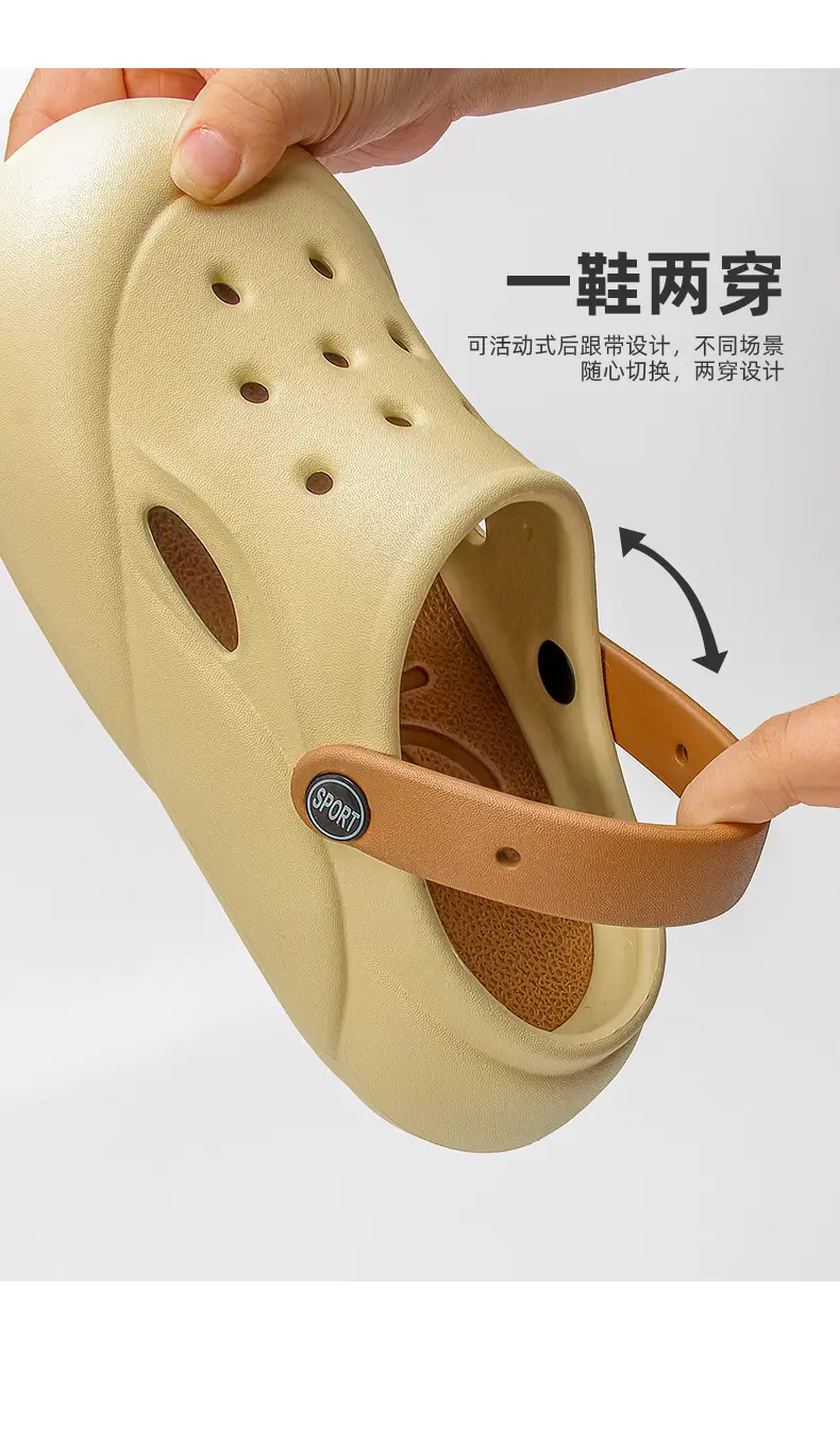 2024 Croc-Style Shoes for Women, Thick-Soled Outdoor Eva Sandals for Men, Wholesale Cross-Border, Specially Designed for Couples, Can Be Worn Outside — feature 9