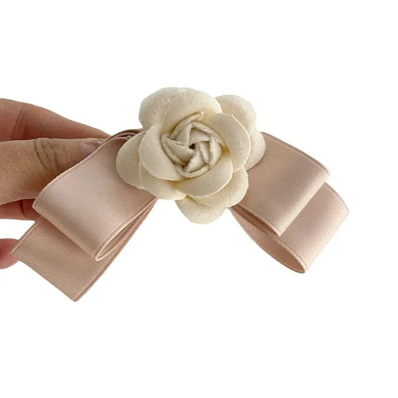 French Style Camellia Flower Hairpin Pink - Image 5