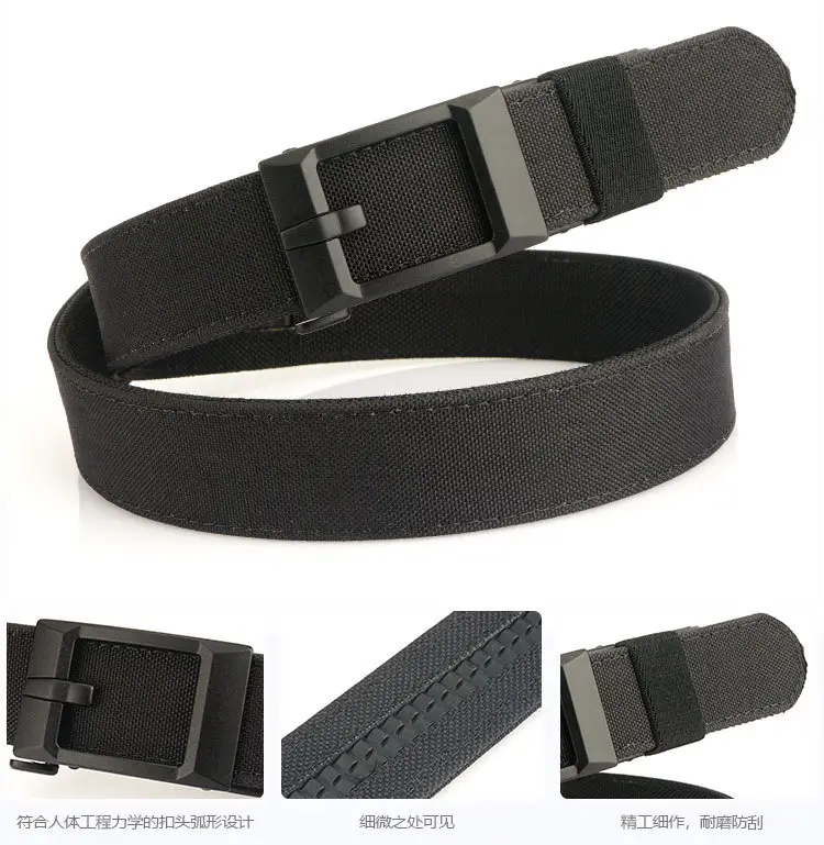Men's Black Nylon Belt with Hardened Buckle — feature 14