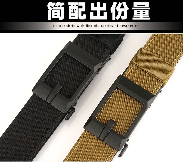 Men's Black Nylon Belt with Hardened Buckle — feature 5