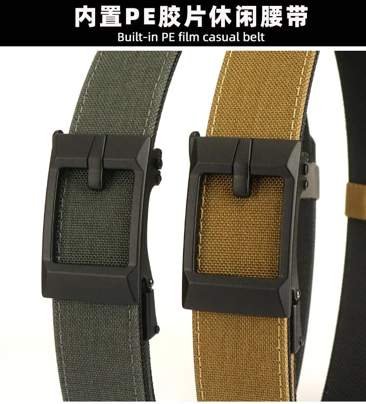Men's Black Nylon Belt with Hardened Buckle — feature 6
