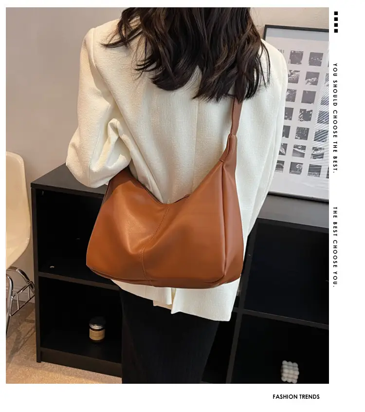 Brown Leather Shoulder Messenger Bag for Women — feature 1