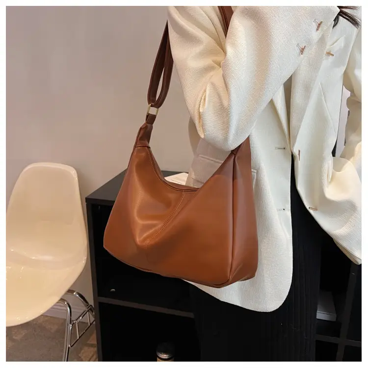 Brown Leather Shoulder Messenger Bag for Women — feature 15