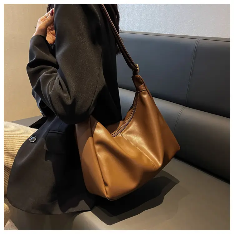 Brown Leather Shoulder Messenger Bag for Women — feature 22