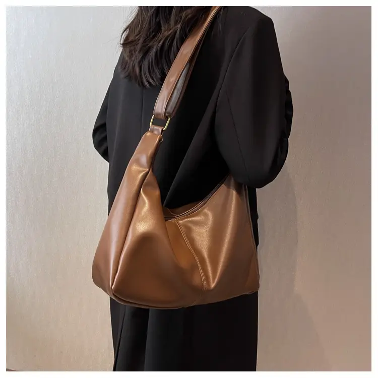 Brown Leather Shoulder Messenger Bag for Women — feature 24