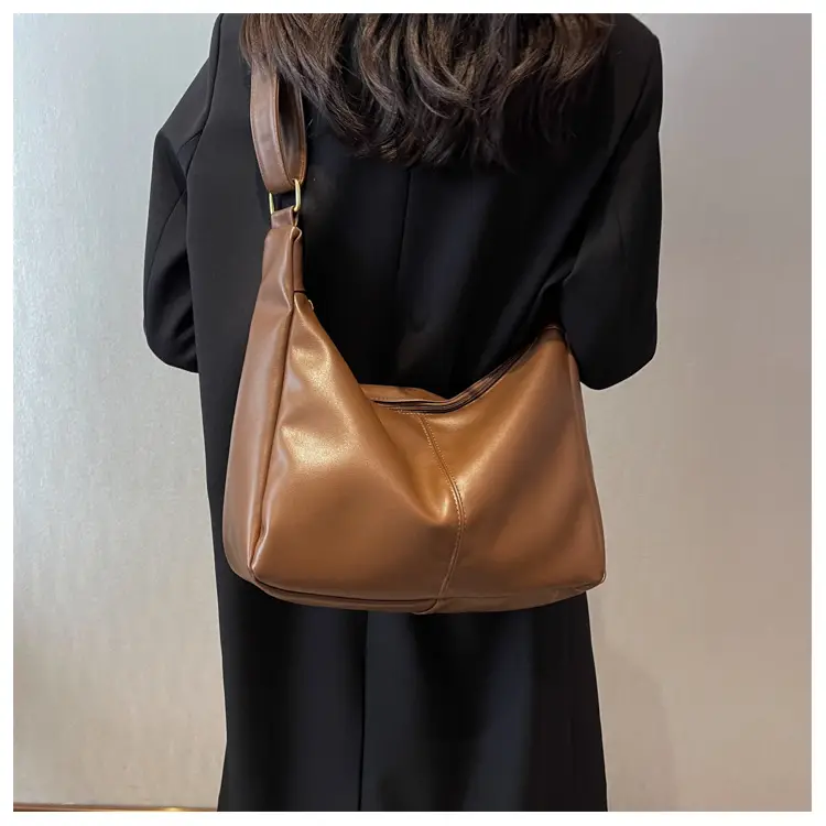 Brown Leather Shoulder Messenger Bag for Women — feature 25