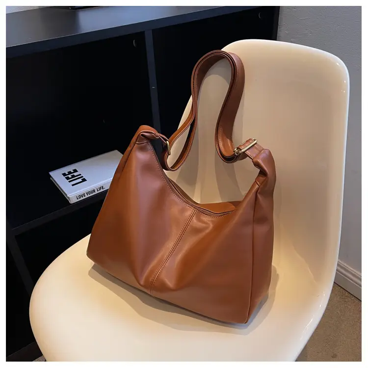 Brown Leather Shoulder Messenger Bag for Women — feature 37