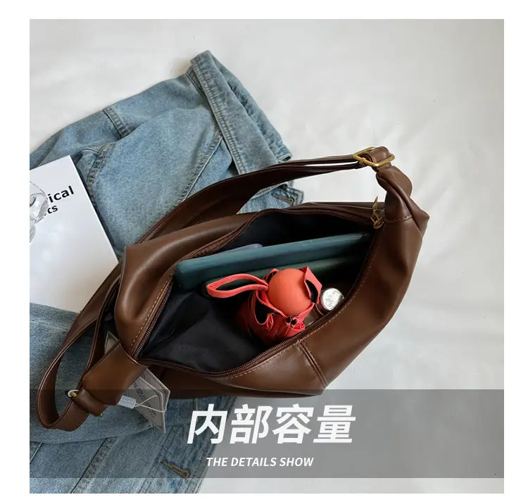 Brown Leather Shoulder Messenger Bag for Women — feature 7