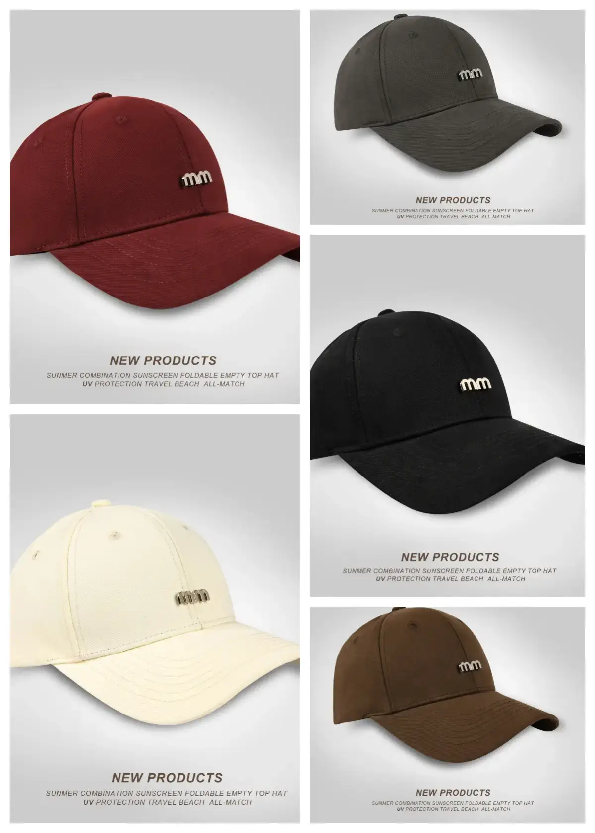 Women Brown Baseball Cap mm Logo 56-58CM — feature 3