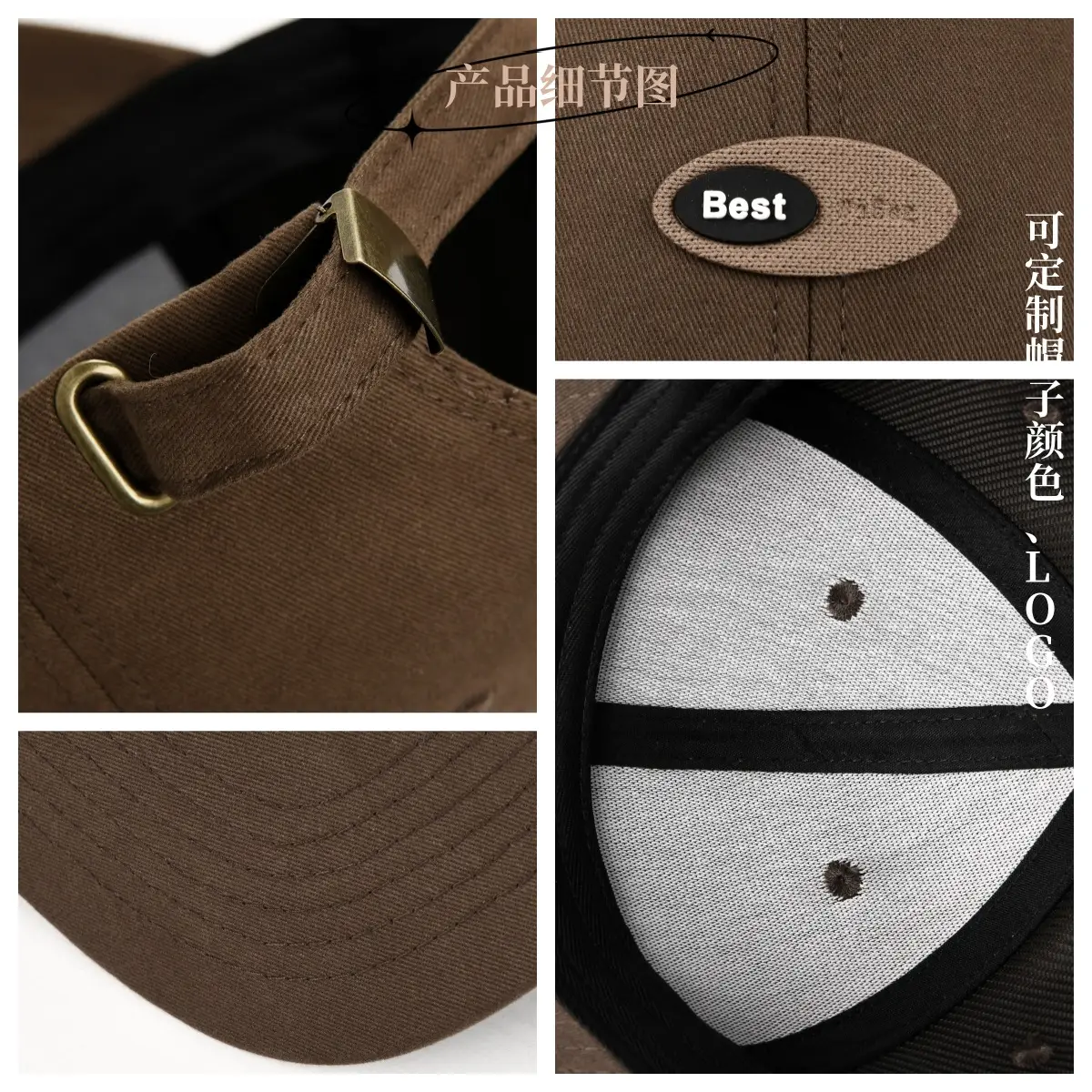 Women's White Adjustable Baseball Cap 56-58CM — feature 3