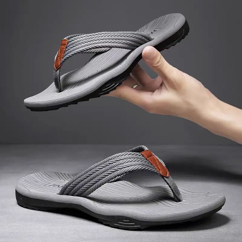 Men's flip-flops ins fashionable summer non-slip outdoor sandals Flip-Flops flip-flops men's net red sandals beach shoes men - Image 6
