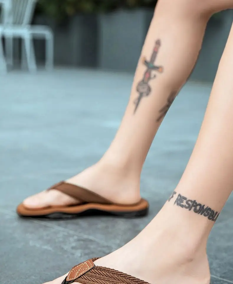 Men's flip-flops ins fashionable summer non-slip outdoor sandals Flip-Flops flip-flops men's net red sandals beach shoes men — feature 13