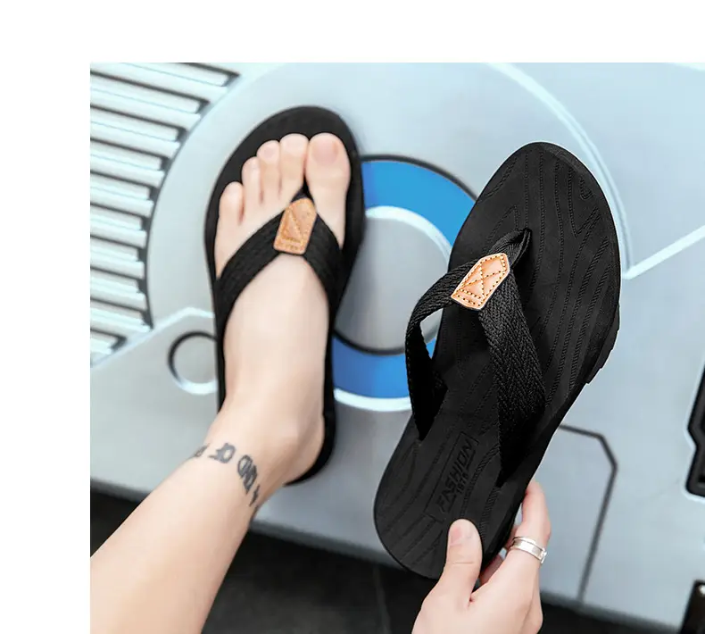 Men's flip-flops ins fashionable summer non-slip outdoor sandals Flip-Flops flip-flops men's net red sandals beach shoes men — feature 21