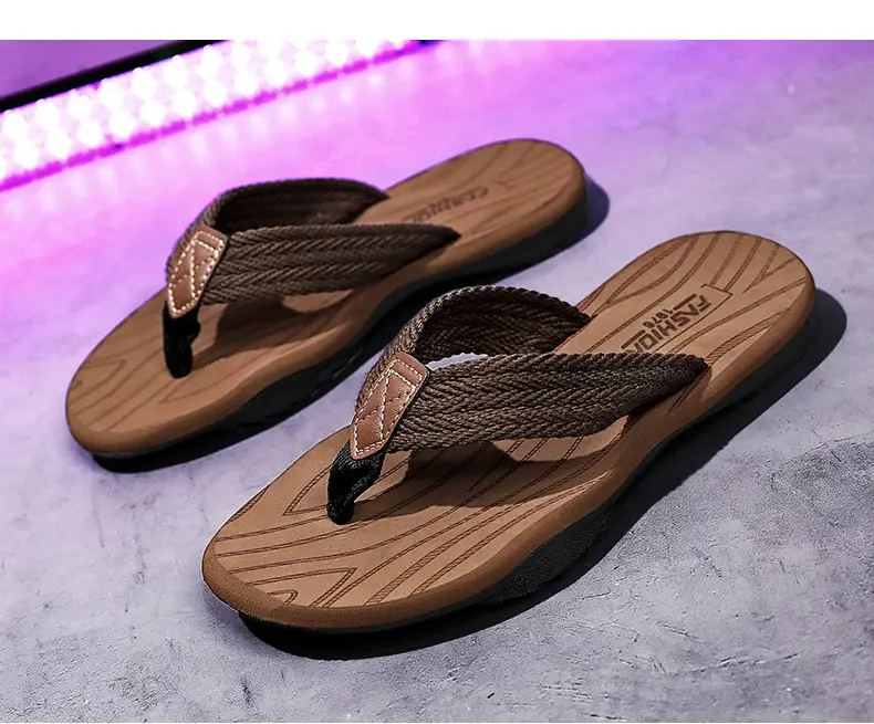 Men's flip-flops ins fashionable summer non-slip outdoor sandals Flip-Flops flip-flops men's net red sandals beach shoes men — feature 25