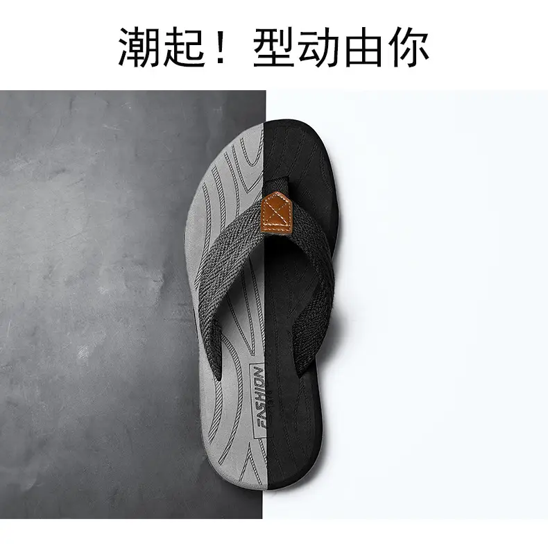 Men's flip-flops ins fashionable summer non-slip outdoor sandals Flip-Flops flip-flops men's net red sandals beach shoes men — feature 26