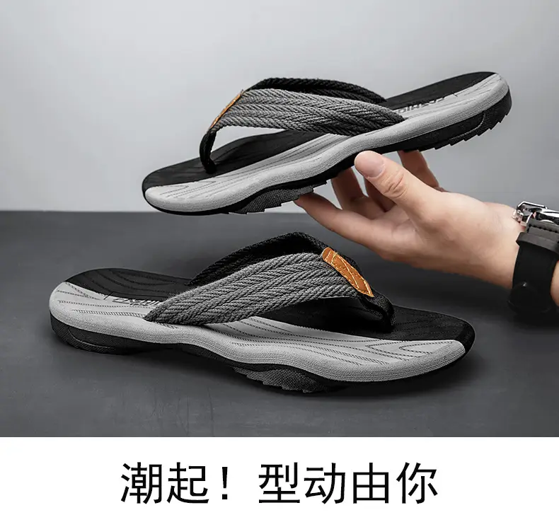 Men's flip-flops ins fashionable summer non-slip outdoor sandals Flip-Flops flip-flops men's net red sandals beach shoes men — feature 27