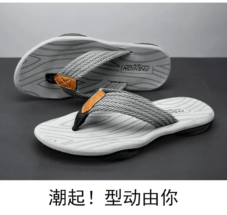 Men's flip-flops ins fashionable summer non-slip outdoor sandals Flip-Flops flip-flops men's net red sandals beach shoes men — feature 29