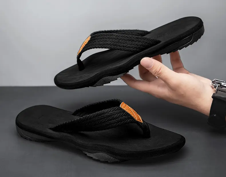 Men's flip-flops ins fashionable summer non-slip outdoor sandals Flip-Flops flip-flops men's net red sandals beach shoes men — feature 30