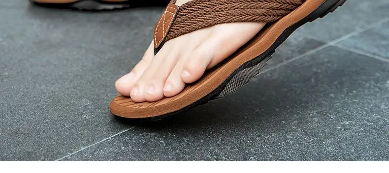 Men's flip-flops ins fashionable summer non-slip outdoor sandals Flip-Flops flip-flops men's net red sandals beach shoes men — feature 4