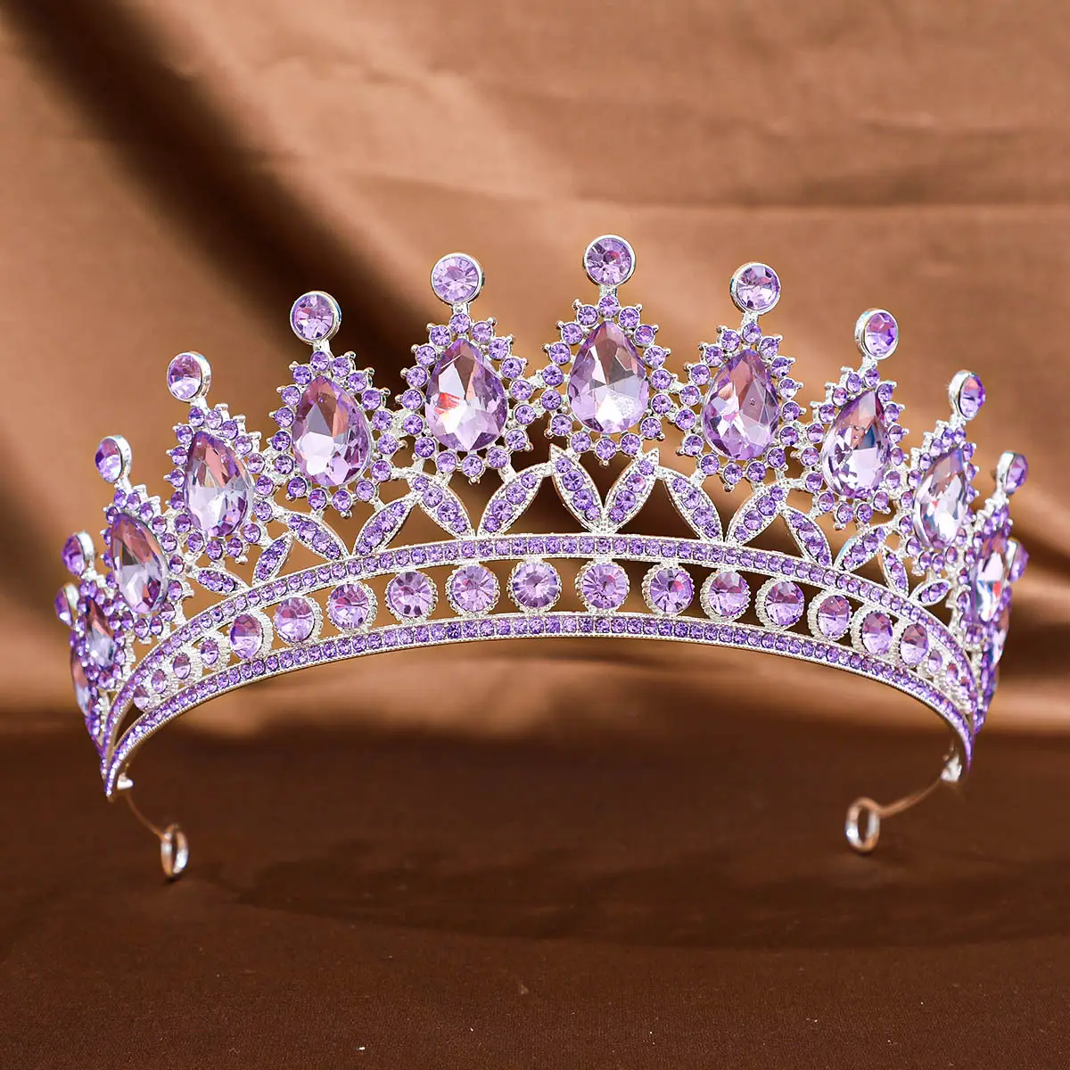 Purple Crystal Princess Crown Hair Accessory