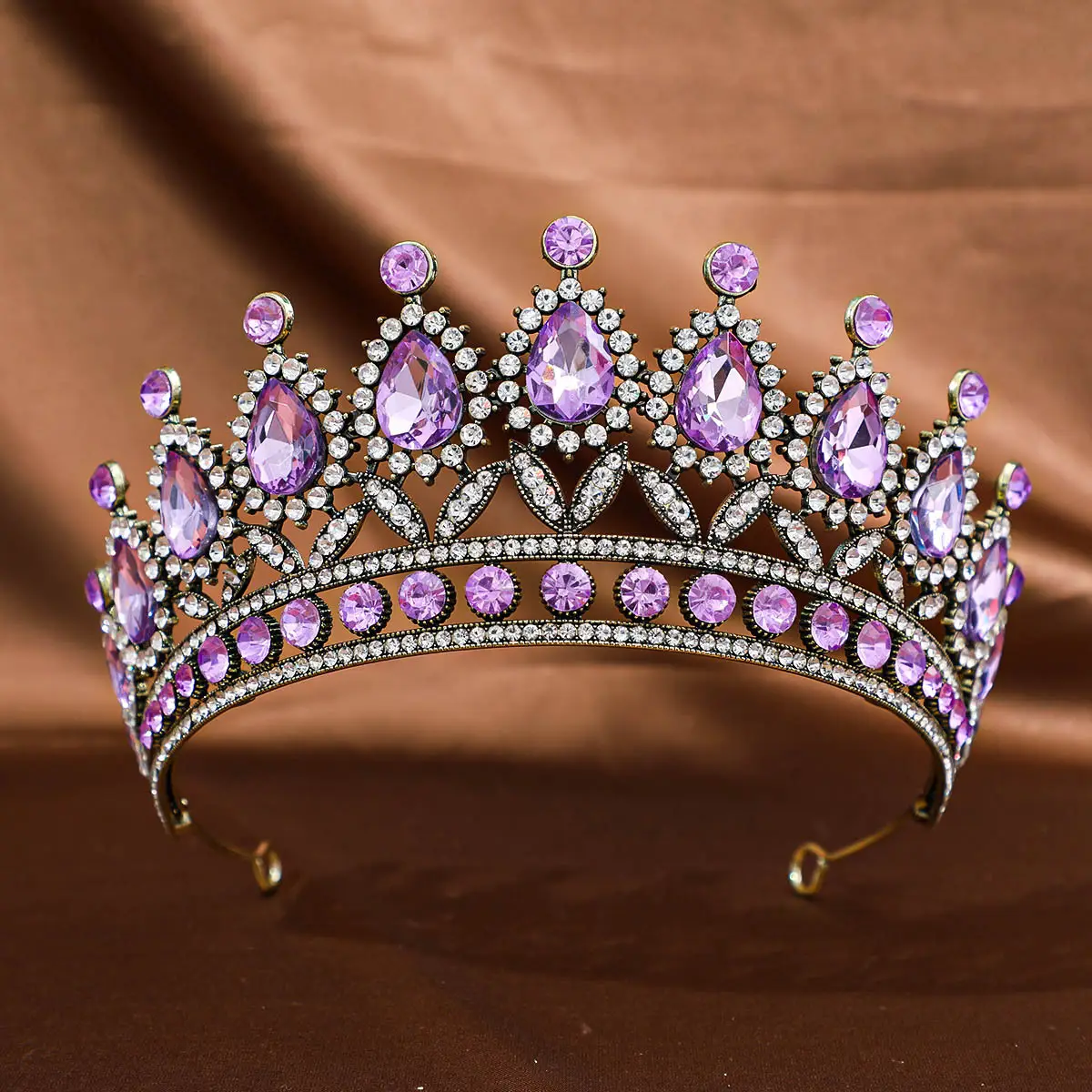 Purple Crystal Princess Crown Hair Accessory