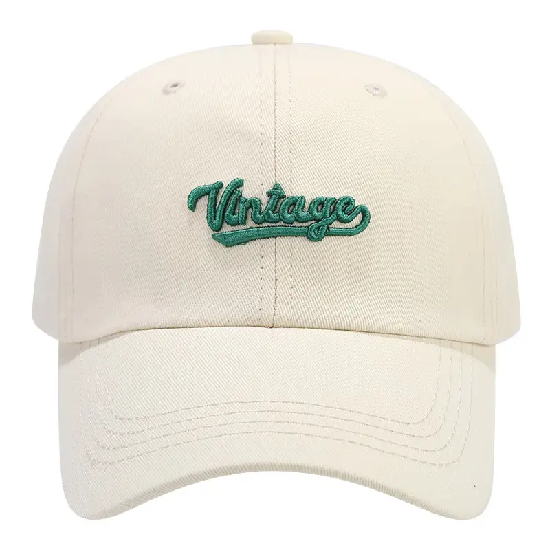 Women's Khaki Embroidered Baseball Cap