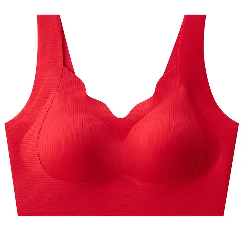 Black Seamless Push Up Bra Women's Wireless One-Piece - Image 5