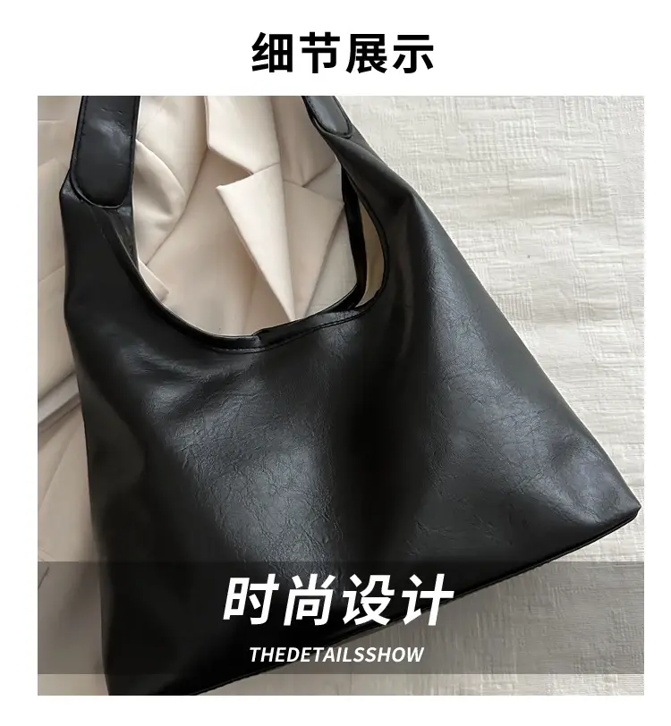 Black Vintage Women's Tote Bag 2024 New Arrival — feature 3