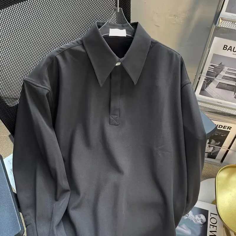 Men's Pu Shuai Long Sleeve Polo Shirt Grey — feature 8