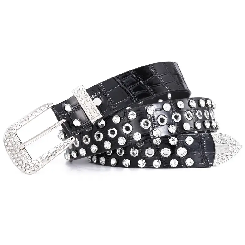 Women's Diamond Belt with Rhinestone Eye Inlay Set - Image 6