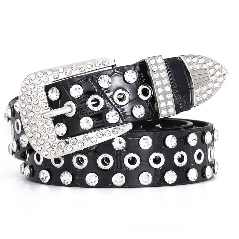 Women's Diamond Belt with Rhinestone Eye Inlay Set - Image 2