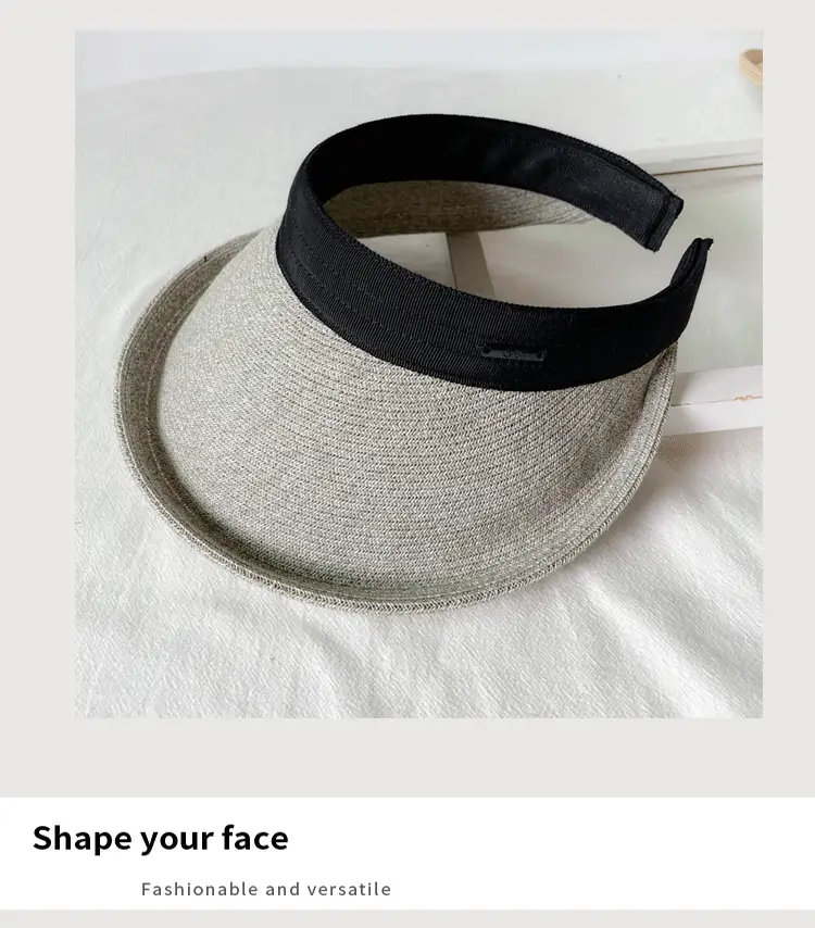 Women Straw Sun Hat with White Strap, 4 Colors — feature 25