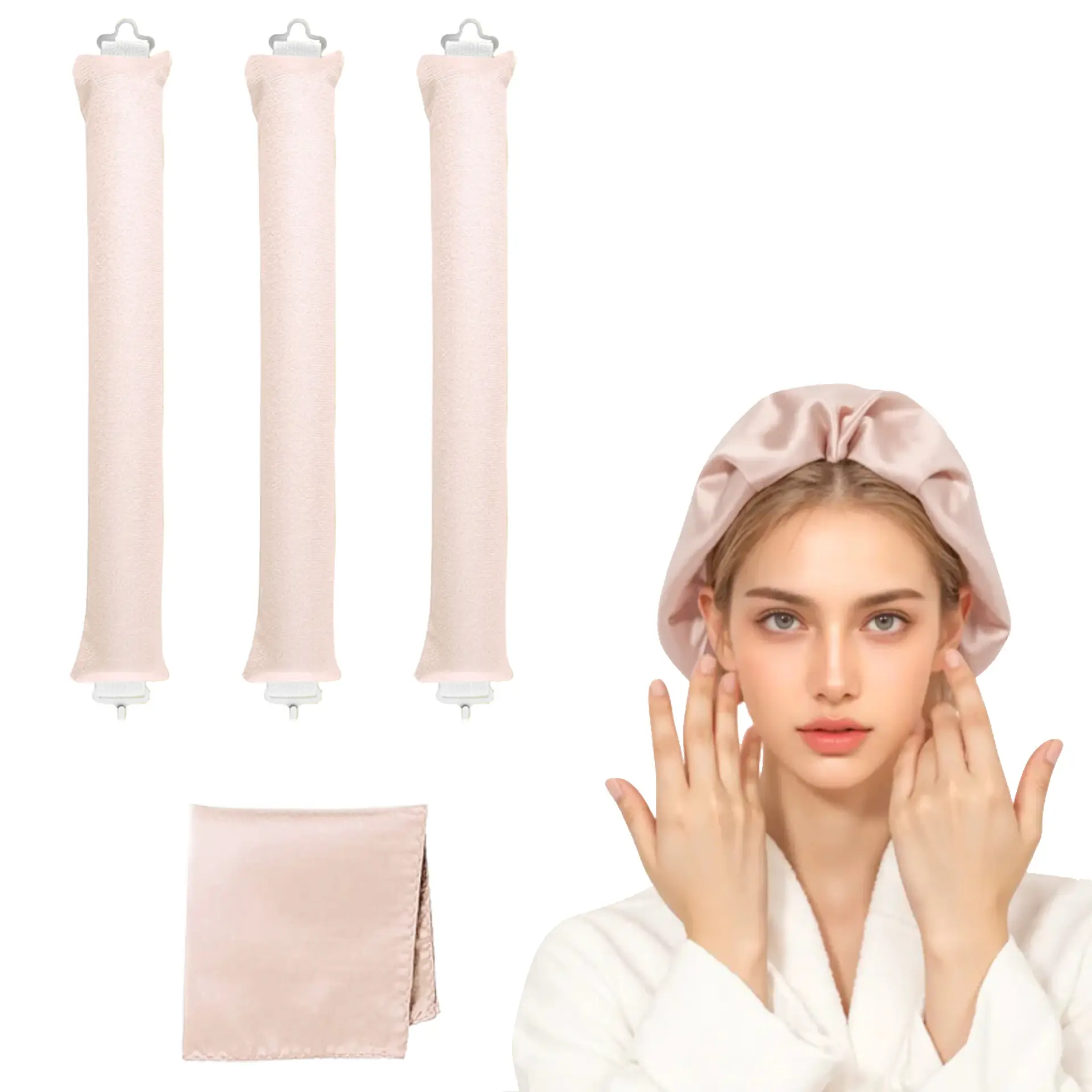 3 suit 70cm silk scarves-apricot powder 110g