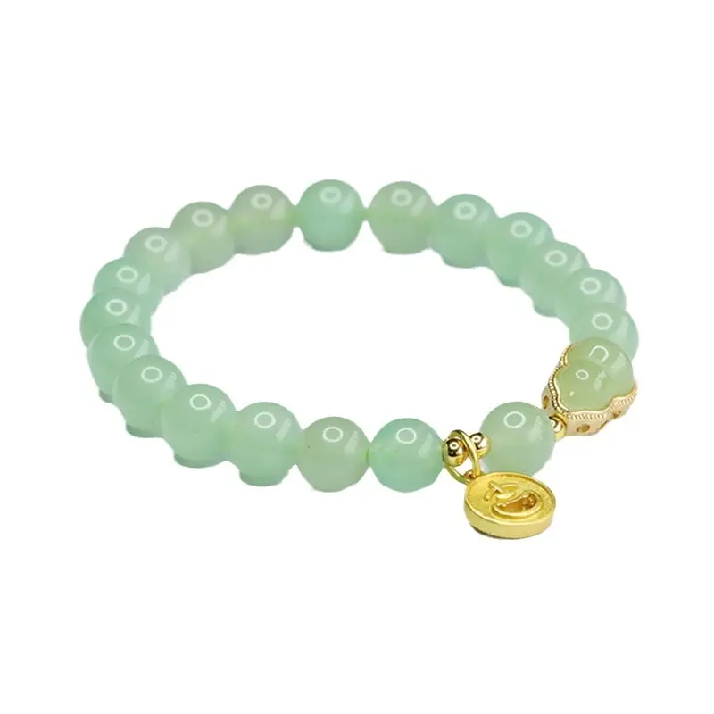 Guan Yu Jade Dragon Pendant Bracelet Green - Image 6