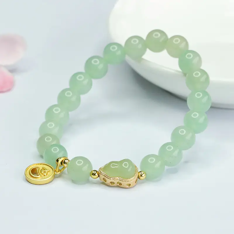 Guan Yu Jade Dragon Pendant Bracelet Green — feature 8