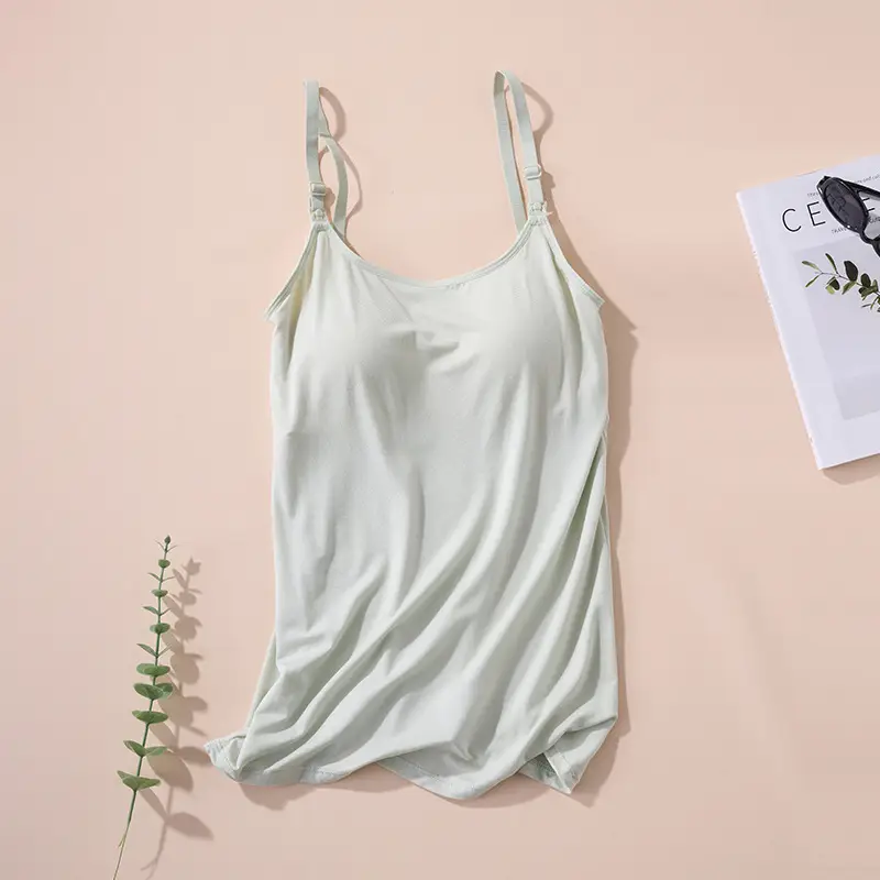 Lactation Camisole Wear-Free Bra Pregnant Women's Underwear Bra Postpartum Nursing Women's Sleeping Wear Thin