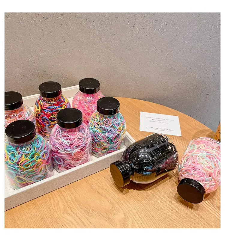 Black Disposable Rubber Bands for Girls 1000 Pack — feature 27