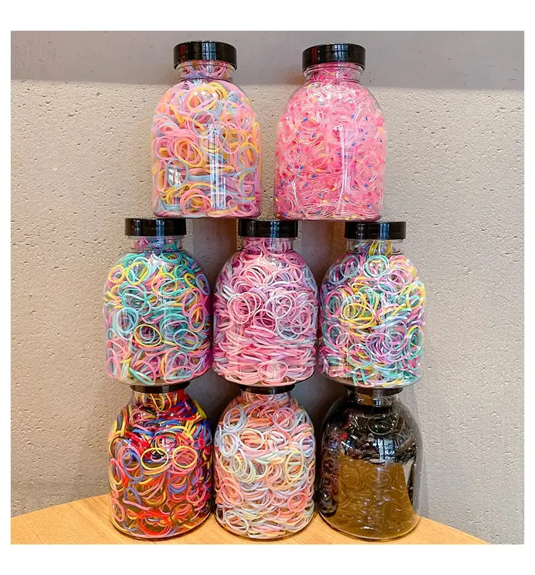 Black Disposable Rubber Bands for Girls 1000 Pack — feature 30