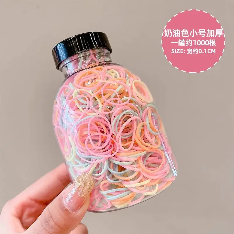 Black Disposable Rubber Bands for Girls 1000 Pack - Image 10