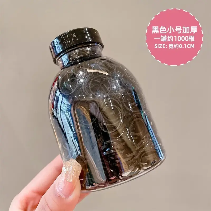 Black Disposable Rubber Bands for Girls 1000 Pack - Image 12