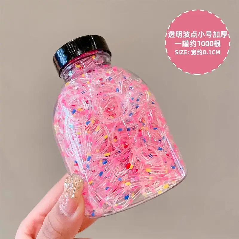 Black Disposable Rubber Bands for Girls 1000 Pack - Image 13
