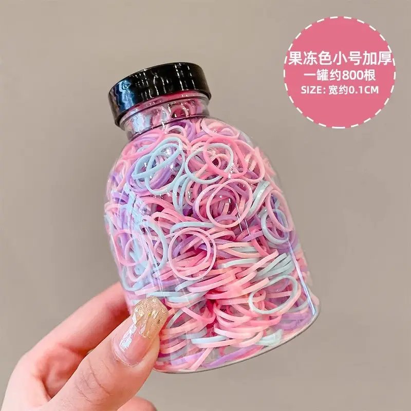Black Disposable Rubber Bands for Girls 1000 Pack - Image 14