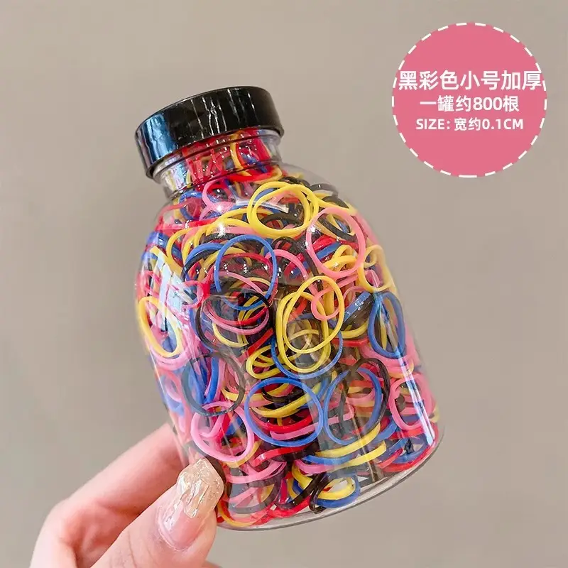 Black Disposable Rubber Bands for Girls 1000 Pack - Image 15